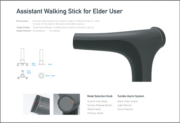 老年人行走复健辅助拐杖(图1)